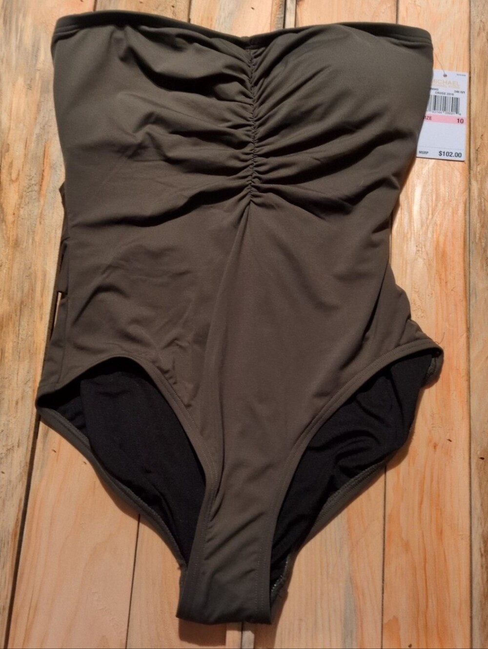 Michael kors strapless one piece swimsuit